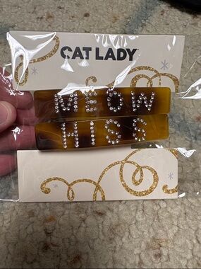 Cat Lady Box "Meow Hiss" Tortoiseshell Hair Clips